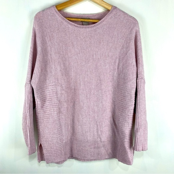 Chico's: Ribbed Super Soft Pullover Sweater Shirt Top Lilac Purple Size 1 Medium - Picture 1 of 4